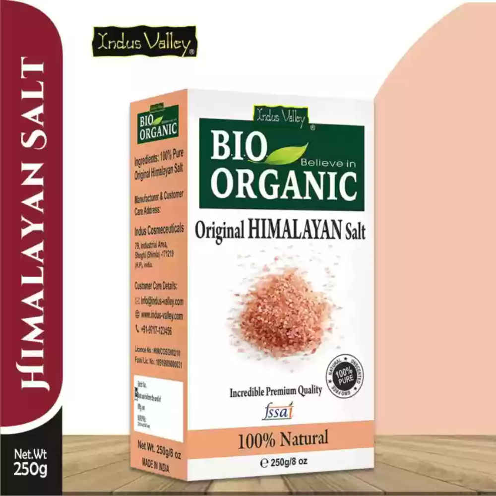 Buy Indus Valley bio organic 100% natural Himalayan salt-250 gm - Purplle