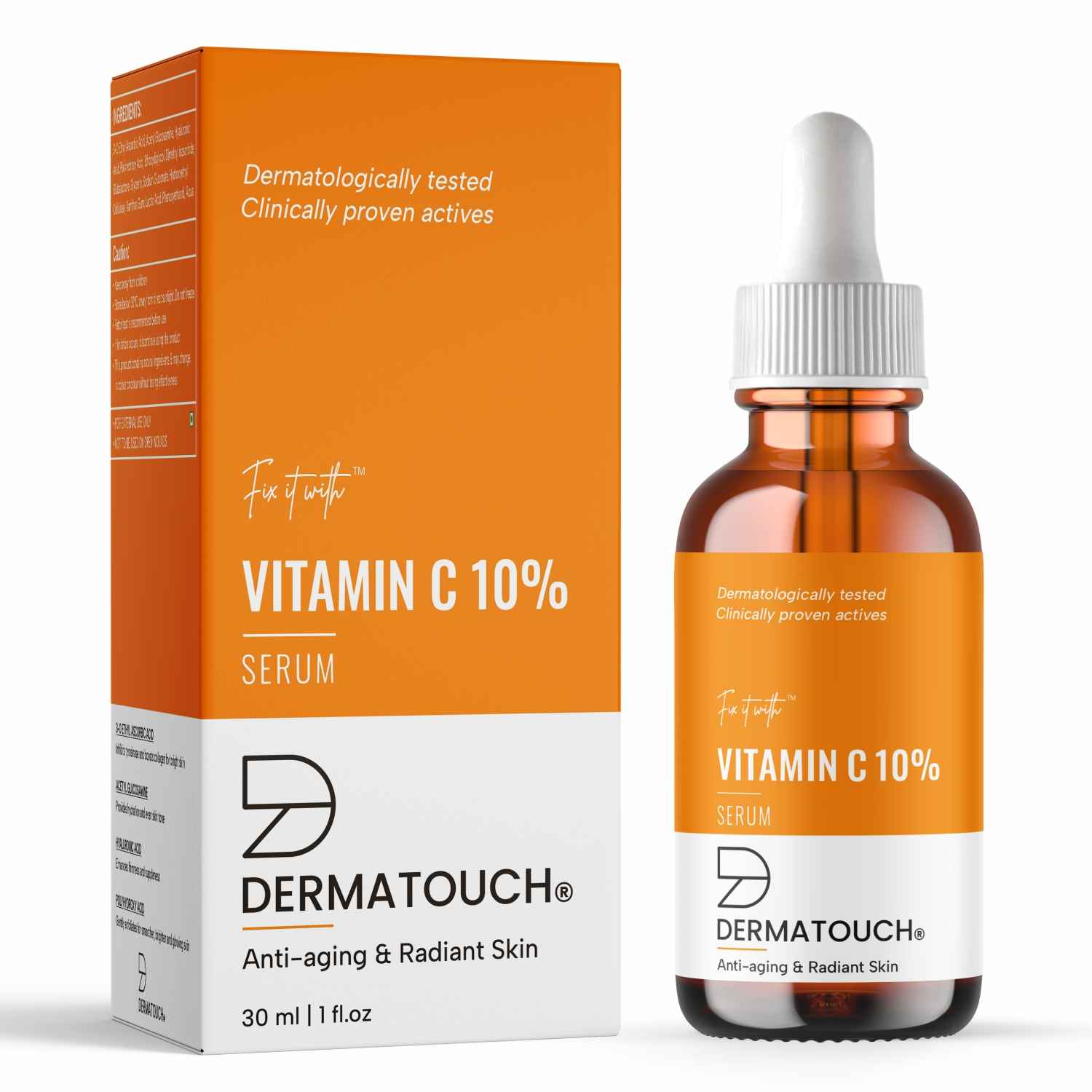 Buy DERMATOUCH Vitamin C 10% Serum | For Anti-aging and Radiant Skin | For All Skin Types | For Both Men & Women | 30 ml - Purplle