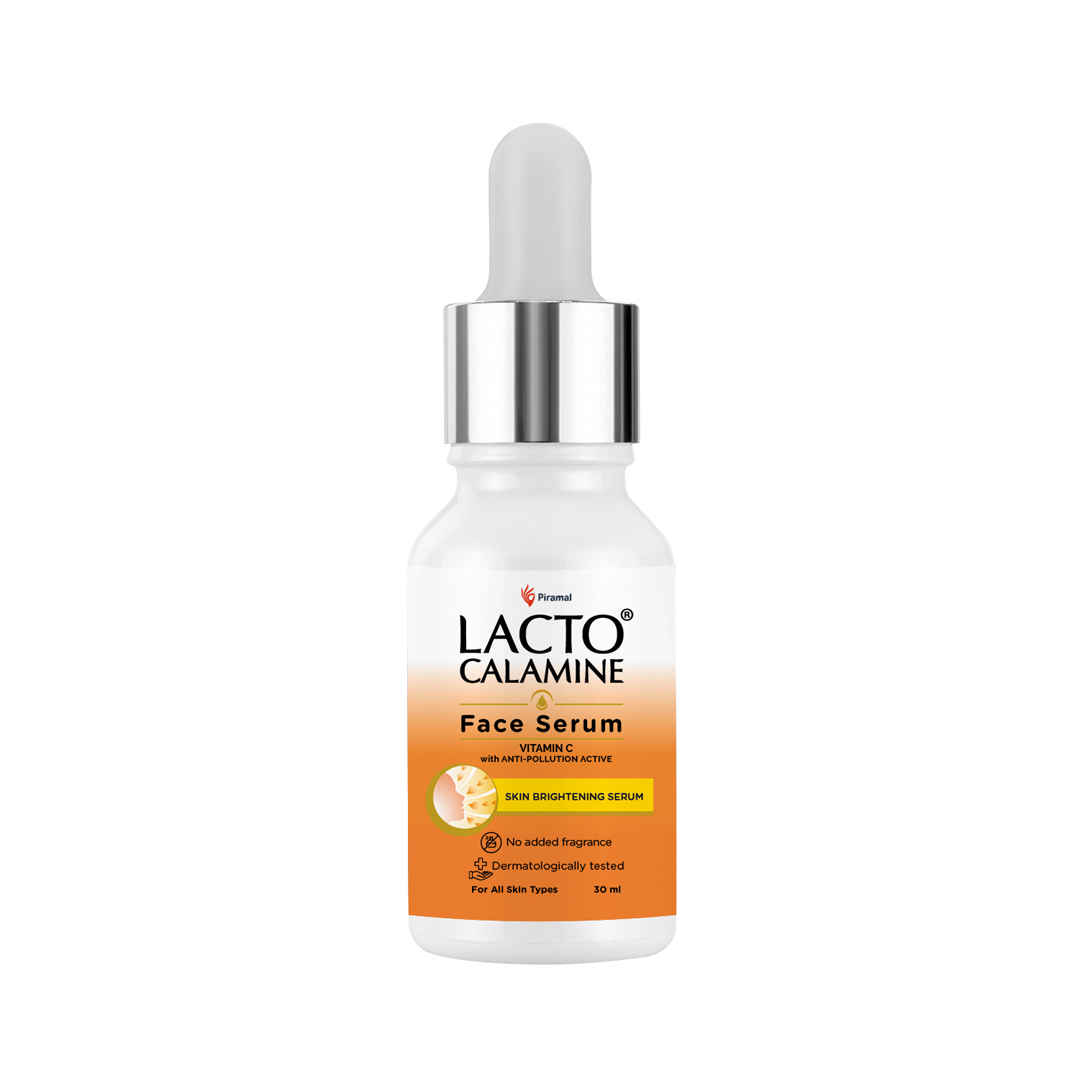 Buy Lacto Calamine Vitamin C Face Serum for Glowing Skin with Niacinamide | Vitamin C Serum for Oily Skin with Pollushield, Vitamin E, B3 and B5 |Face Serum For Women | 30 ml (Pack of 1) - Purplle