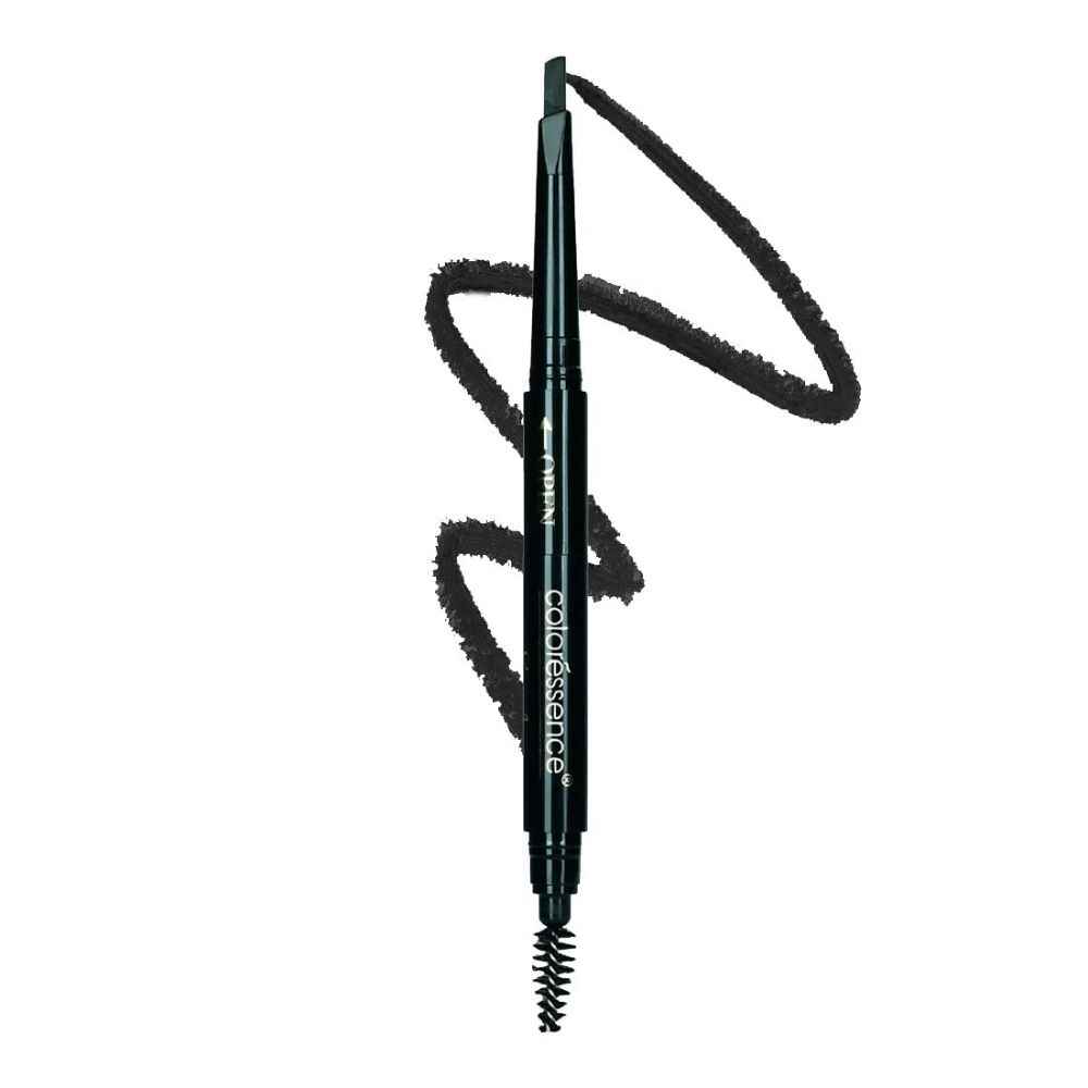 Buy COLORESSENCE Eyebrow Pencil 3 in 1 Multifunction Brow Filling Styler with Spoolie Shaping Brush - 0.72 gm(Black) - Purplle