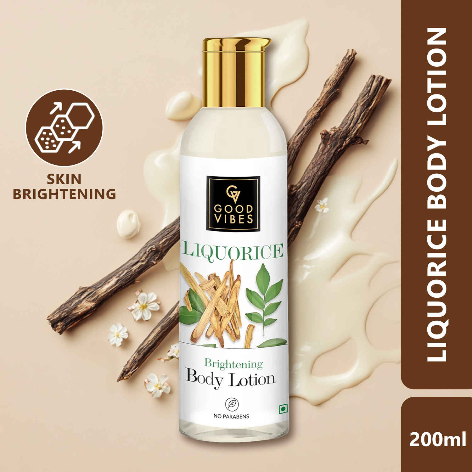 Buy Good Vibes Liquorice Brightening Body Lotion (200 ml) - Purplle