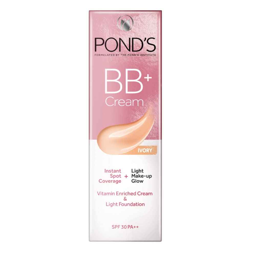 Buy Ponds BB+ Cream| Instant Spot Coverage + Light Make-up Glow | Tinted Moisturiser | Enhances Glow |Ivory |18 gms - Purplle