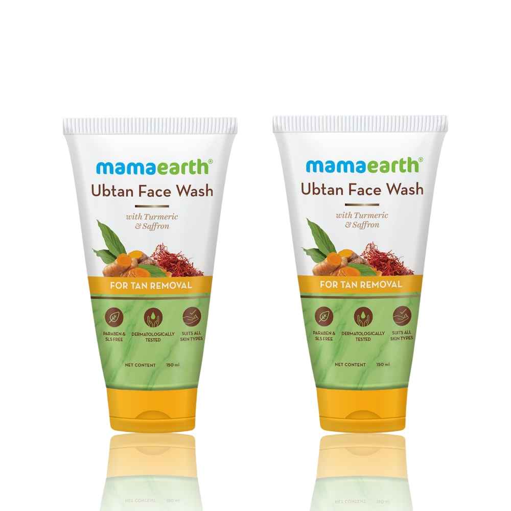 Buy Mamaearth Ubtan Radiance : Tan Removal Face Wash - Pack of 2 (2 x 150 ml) - Purplle