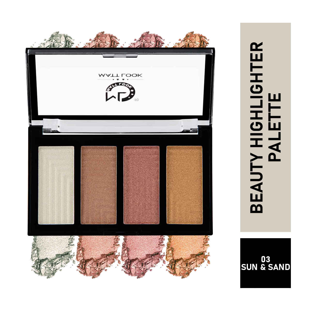 Buy Mattlook Beauty Highlighter Palette, Sun & Sand (20 gm) - Purplle