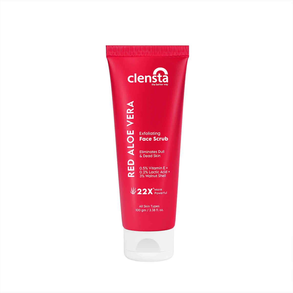 Buy Clensta Exfoliating Face Scrub | With Walnut Shell and Red Aloe Vera | Removes Tan and Brighten Skin tone | For All Men & Women 100 gm - Purplle
