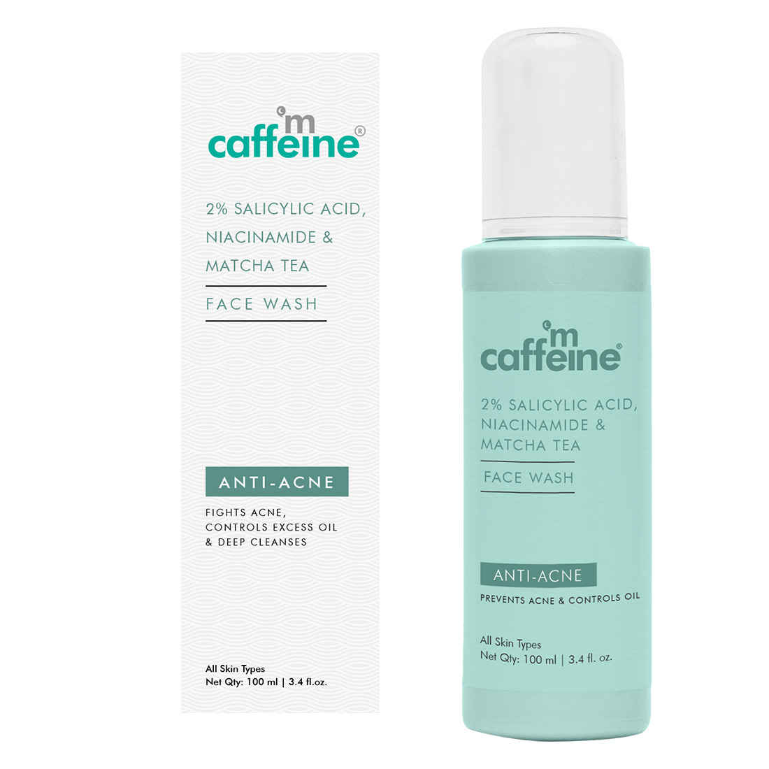 Buy MCaffeine 2% Salicylic Acid Niacinamide & Matcha Tea Face Wash 100 ml - Purplle
