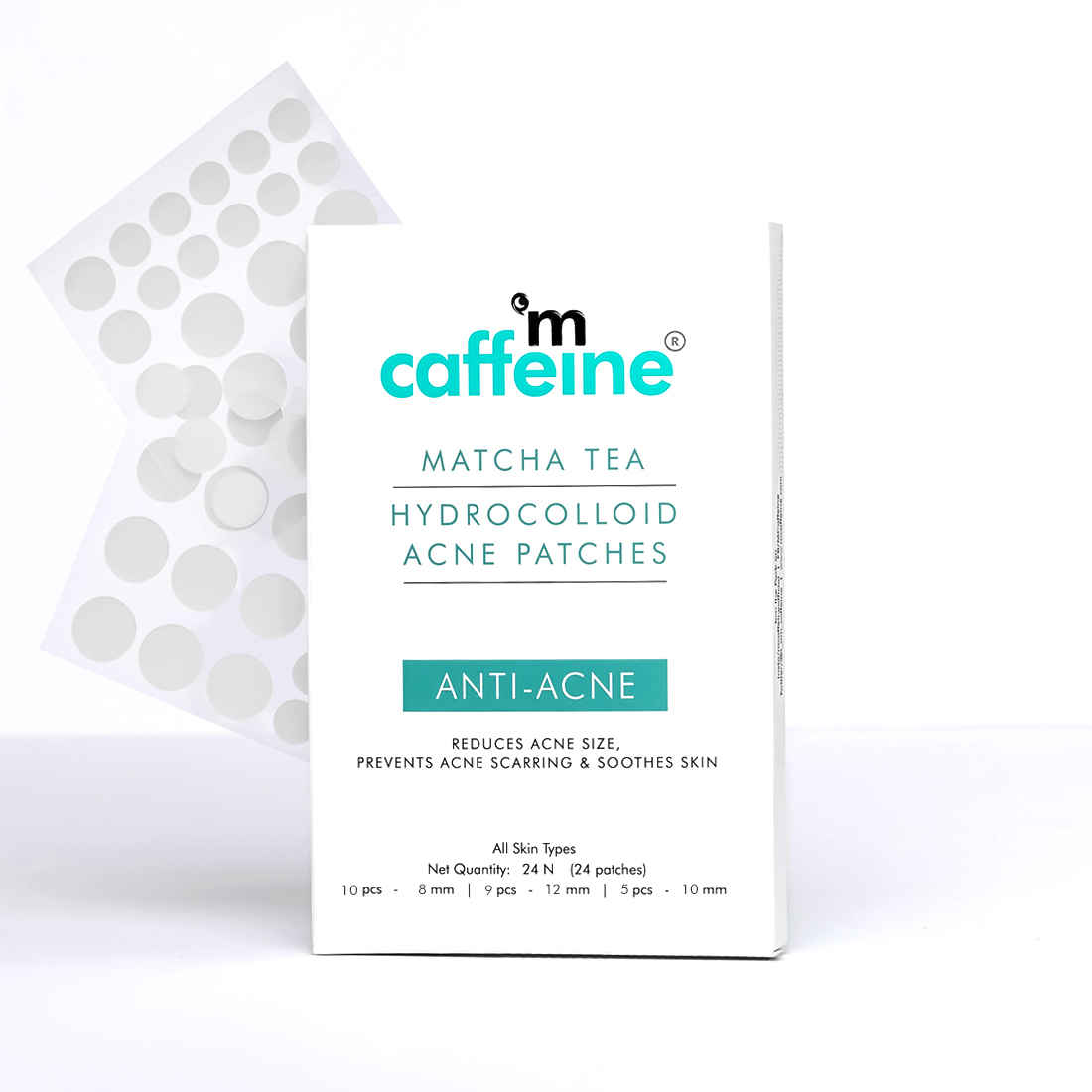 Buy MCaffeine Matcha Tea Hydrocolloid Acne Patches 24 patches - Purplle