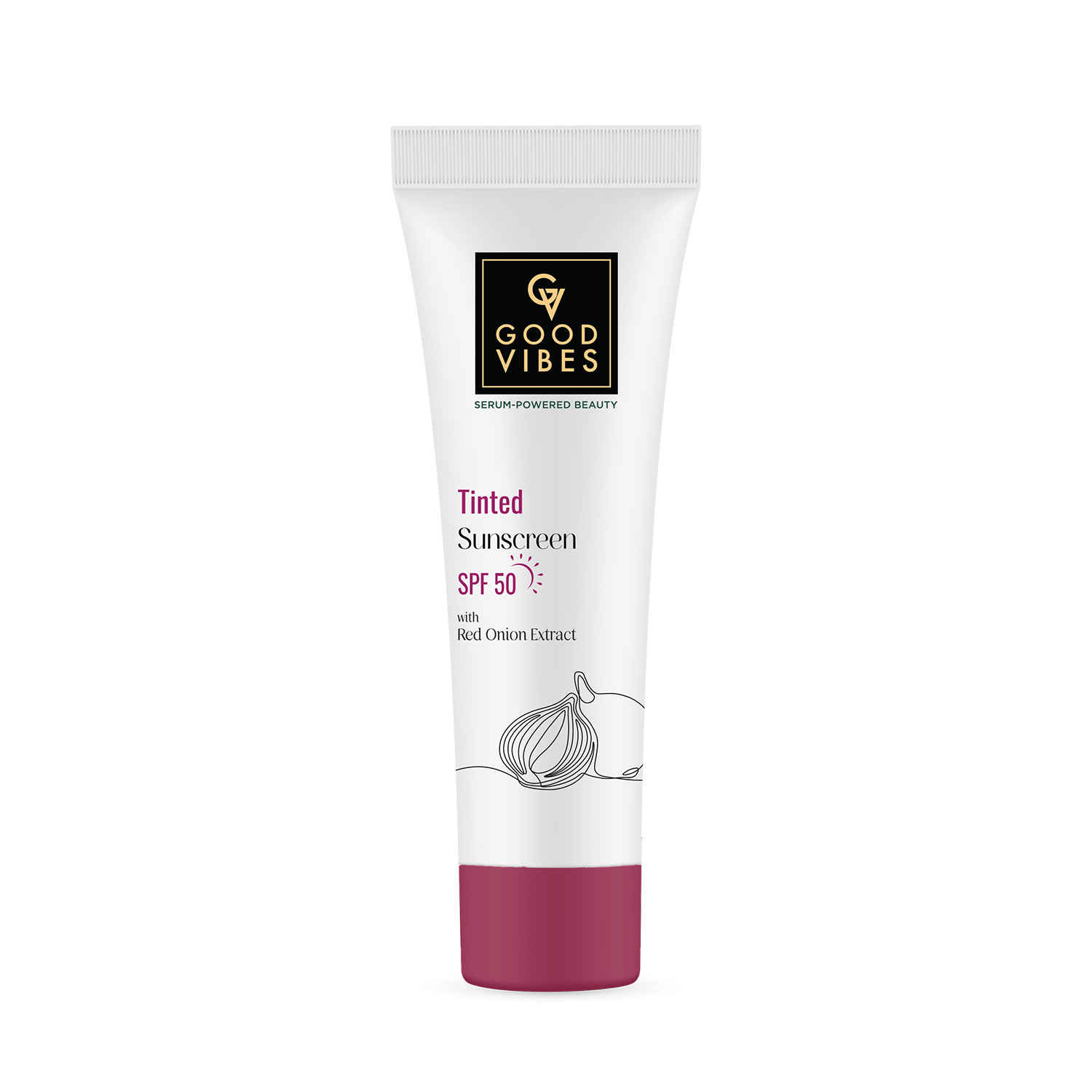 Buy Good Vibes Tinted Red Onion Sunscreen SPF 50 (10 gm) - Purplle