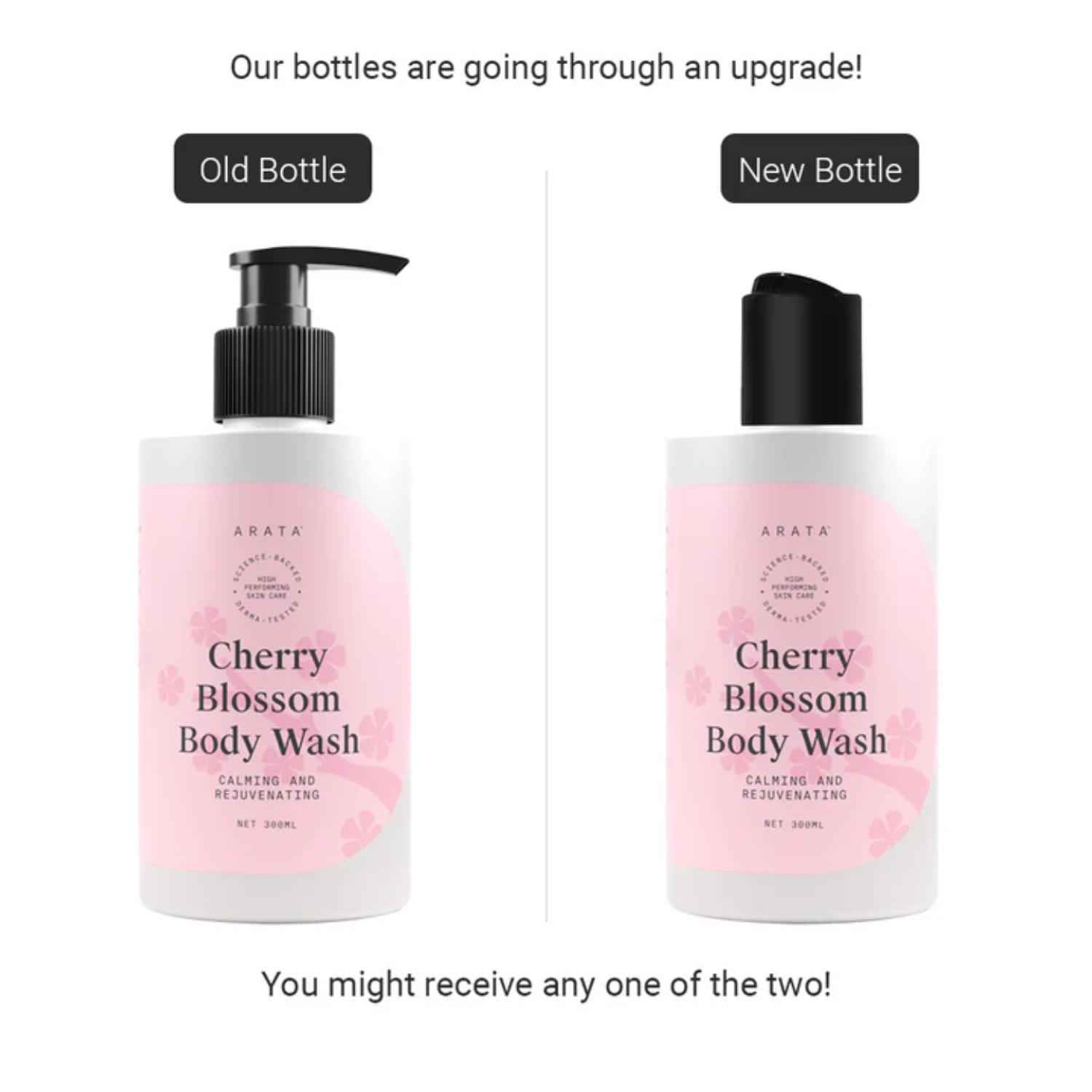 Buy Arata Nourishing Body Wash with Cherry Blossom Fragrance | Daily Calming Body Wash for Men & Women | Gently Cleanses | Natural, Vegan & Cruelty-Free| 300 ml - Purplle
