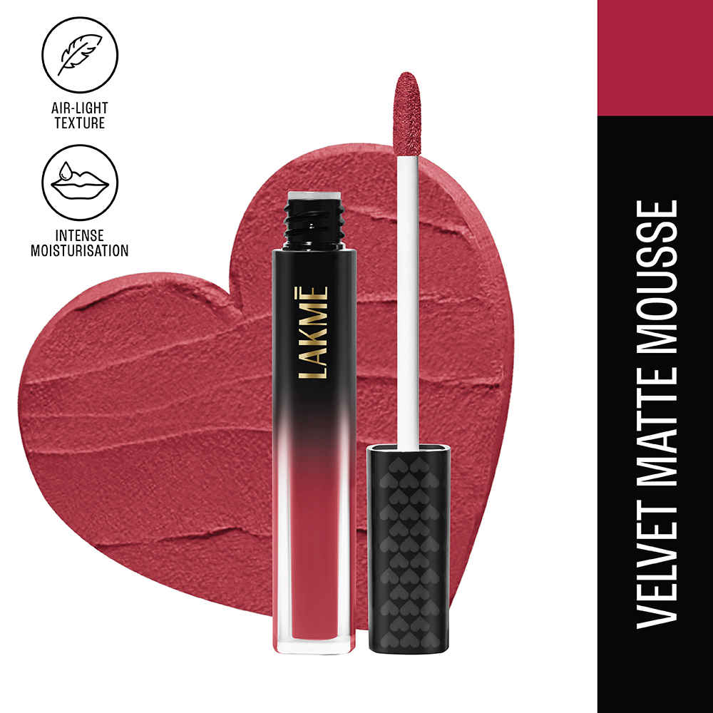 Buy Lakme Xtraordin-airy Lip Mousse Lovestruck Red 4.6 gm - Purplle