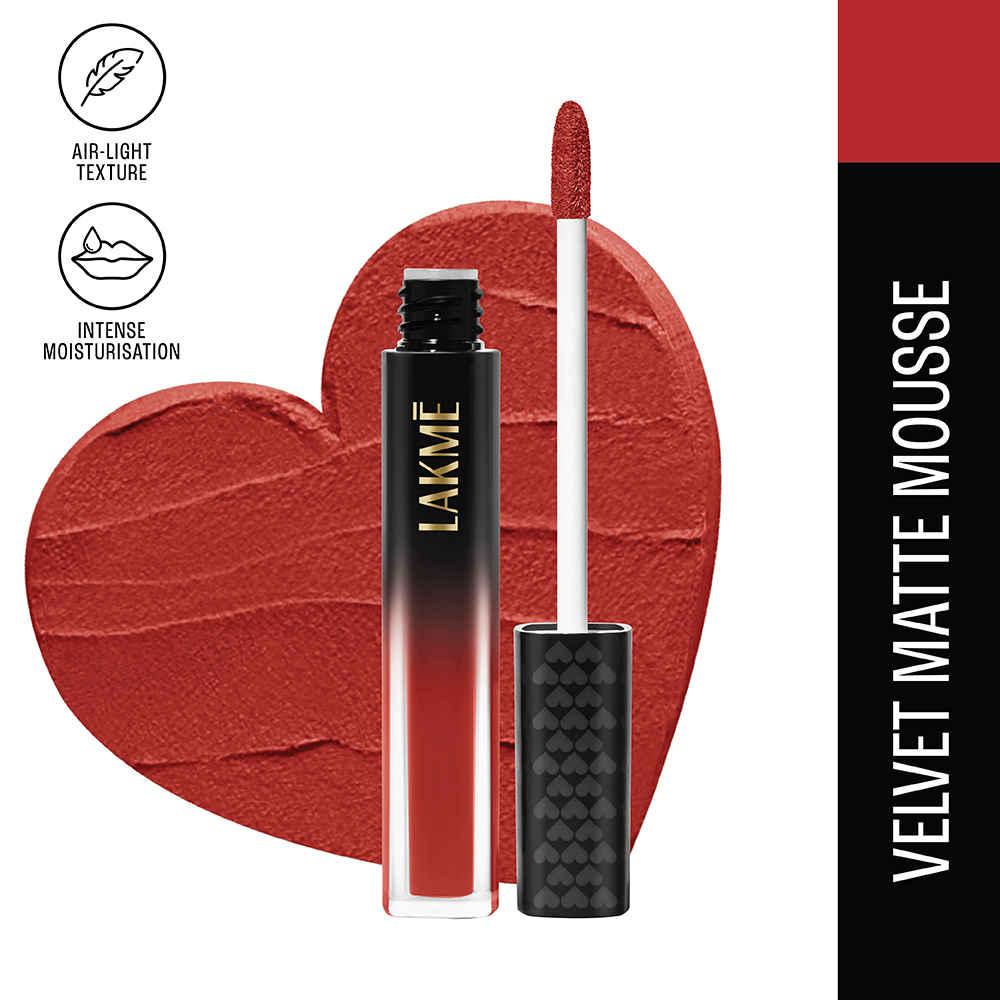 Buy Lakme Xtraordin-airy Lip Mousse The One Red 4.6 gm - Purplle