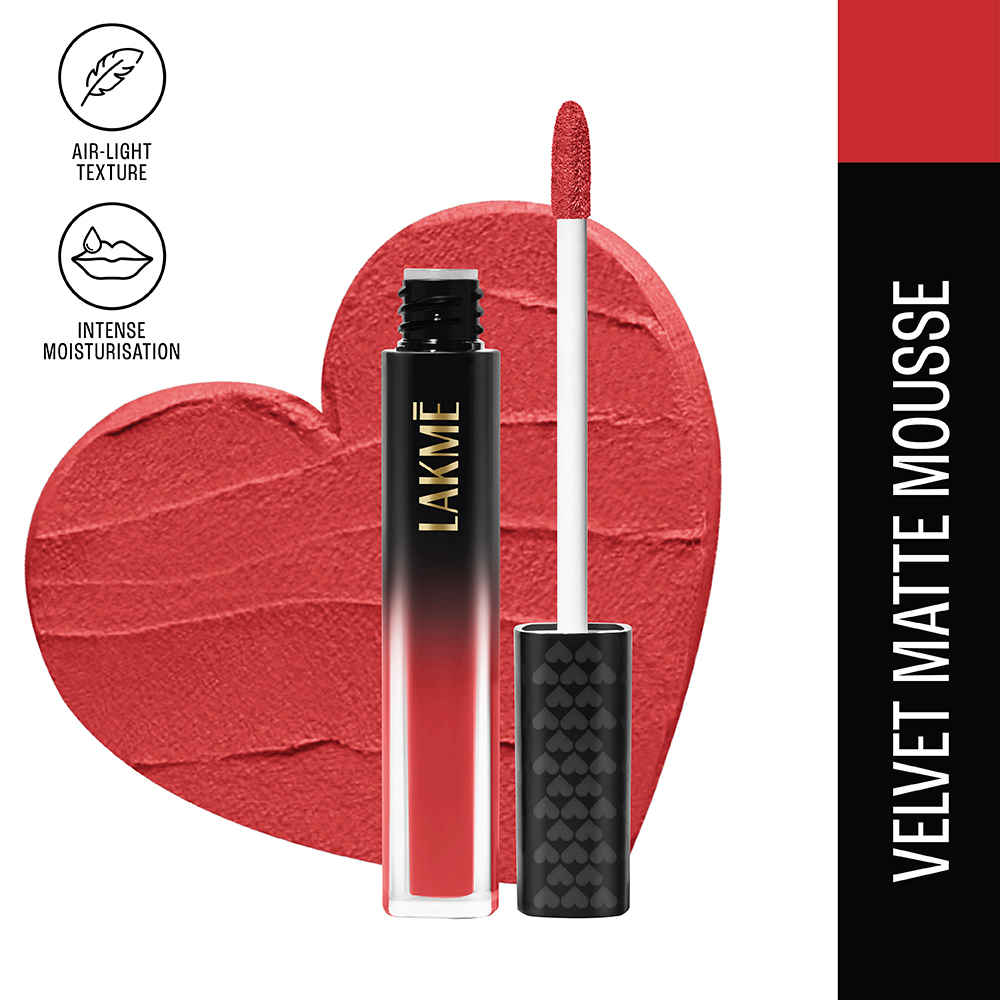Buy Lakme Xtraordin-airy Lip Mousse Rebound Red 4.6 gm - Purplle