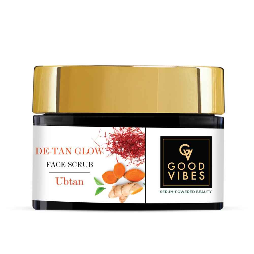 Buy Good Vibes DE-TAN Glow Face Scrub - Ubtan (50 gm) - Purplle