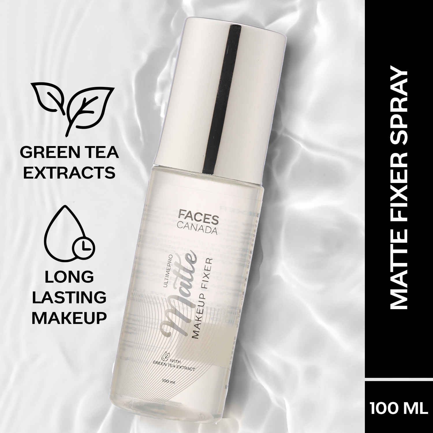 Buy FACES CANADA Ultime Pro Matte Makeup Fixer, 100ml | Long Lasting Makeup Setting Spray | Keeps Makeup Intact | Flawless Matte Finish | Hydrates, Soothes & Refreshes Skin | Non Drying & Controls Oil - Purplle