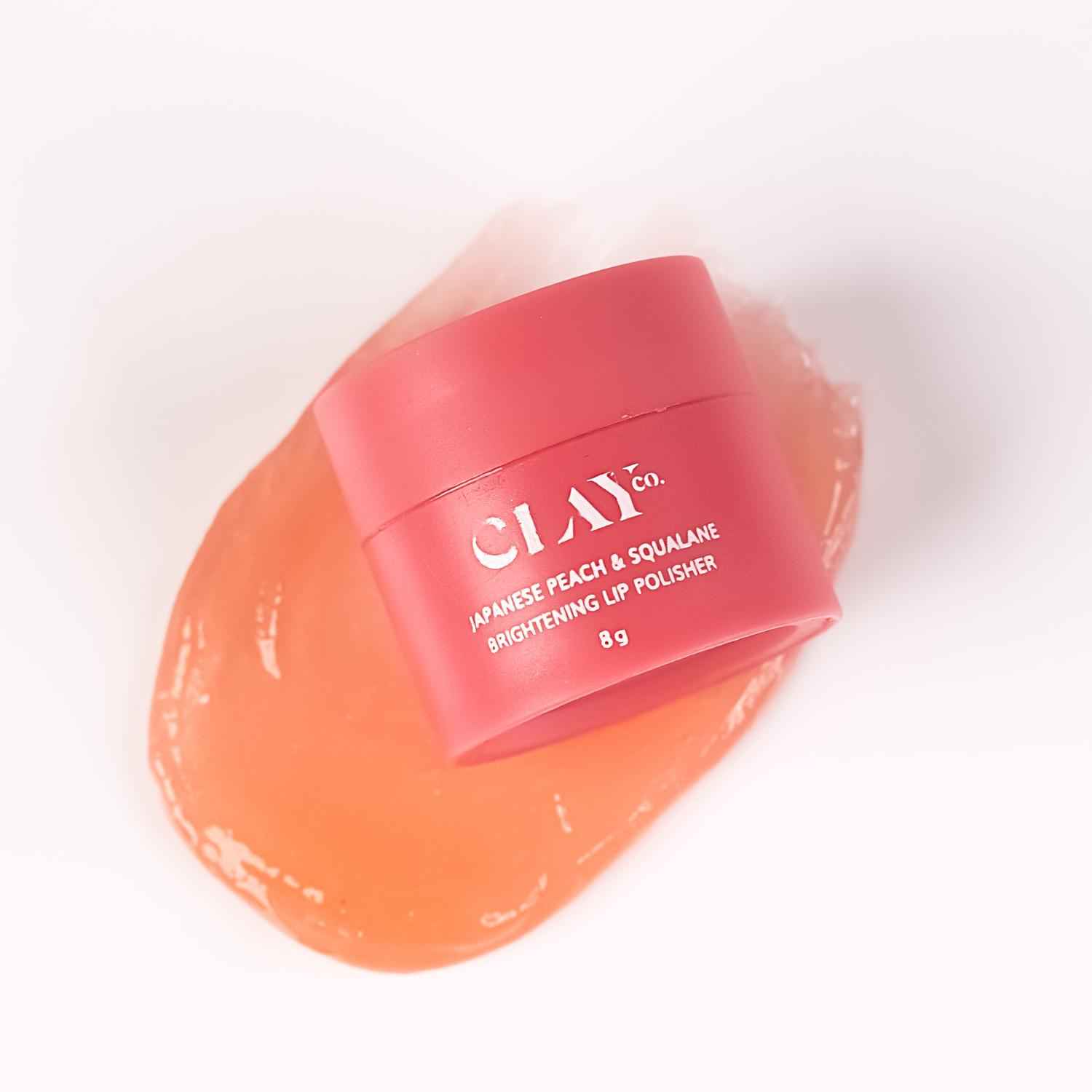 Buy ClayCo Japanese Peach & Squalane Brightening Lip Polisher 8 gm - Purplle