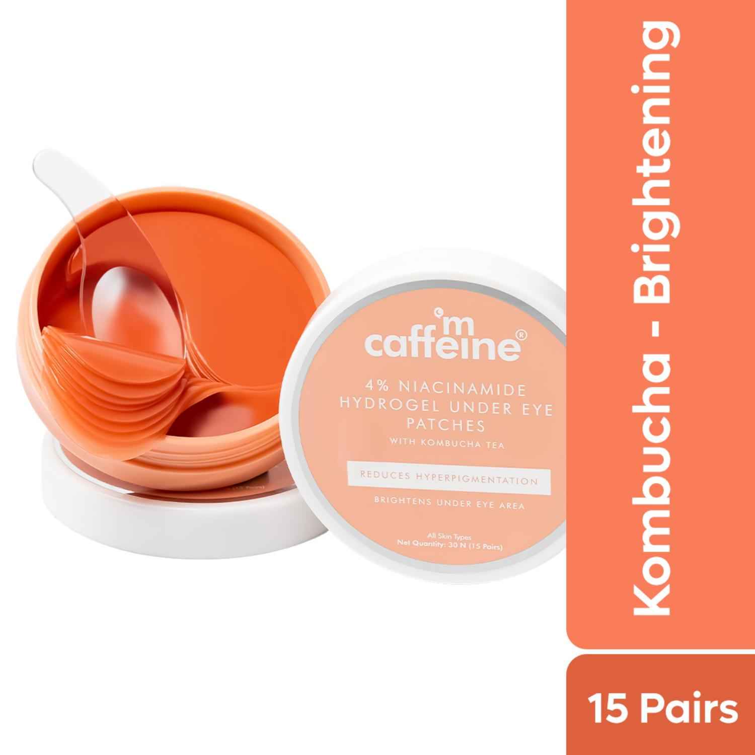Buy mCaffeine Kombucha Hydro Gel Under Eye Patches |Niacinamide 4% - Purplle