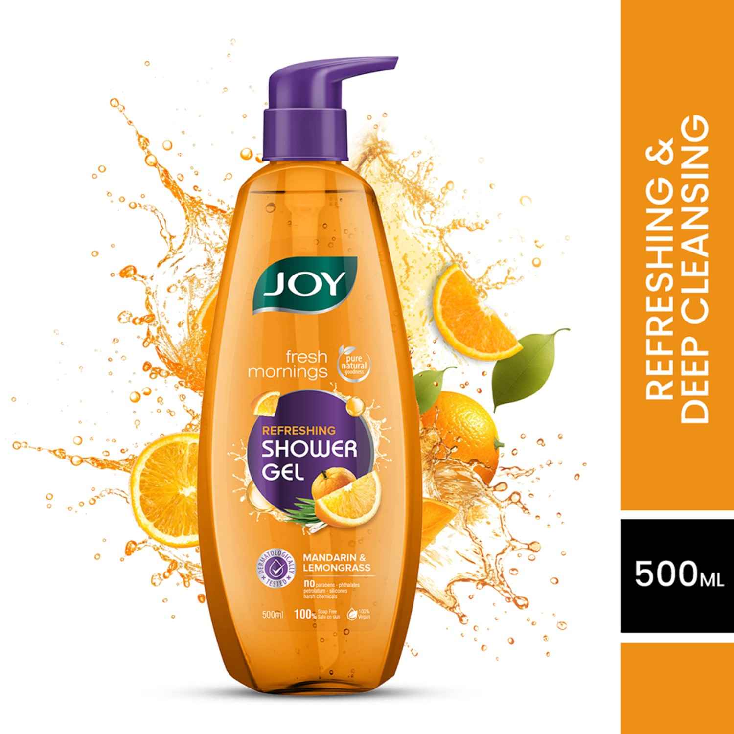 Buy Joy Fresh Mornings Refreshing Shower Gel ( Body Wash ) - (500 ml) - Purplle