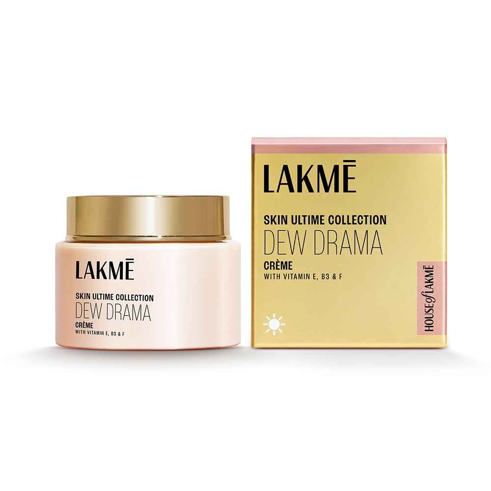 Buy Lakme Dew Drama Gel Creme, Pro-Ceramides, Vit E + Vit B + Vit F 50 gm - Purplle