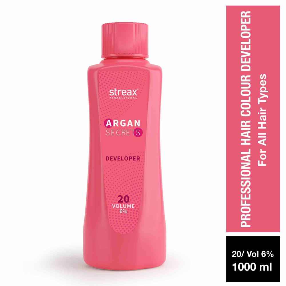 Buy Streax Professional Developer for Argan Secret Colourant - 20 Volume (1000 ml) - Purplle