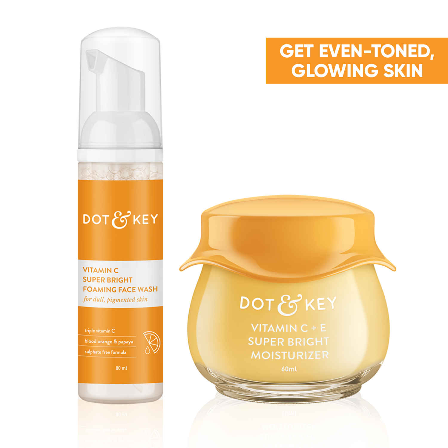 Buy Dot & Key Bestselling Vitamin C Glow Essential Duo - 140 gm | Face wash, Moisturizer - Purplle