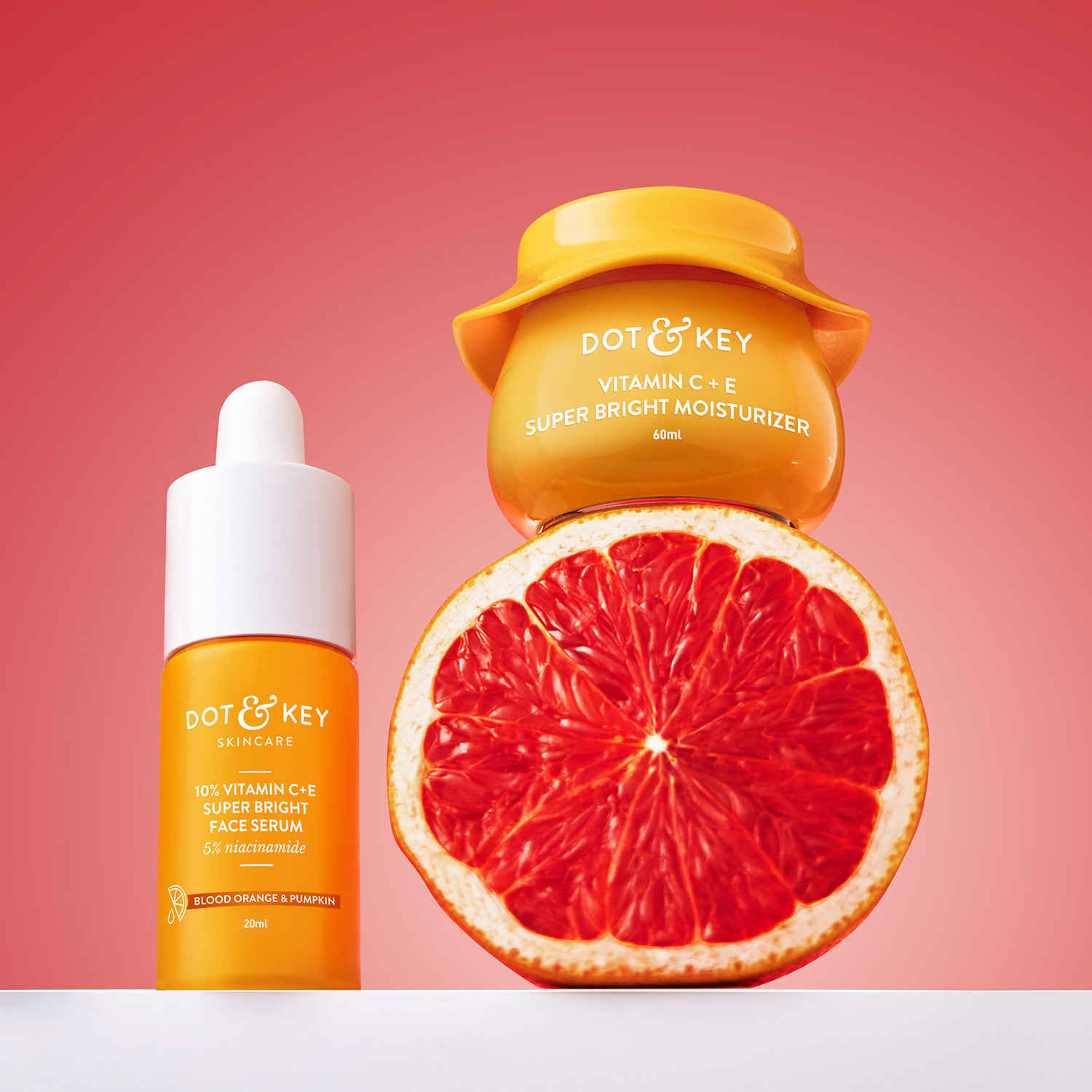 Buy Dot & Key Vitamin C + E Sorbet Super Bright Face Moisturizer 60 ml + 10% Vitamin C+E 5% Niacinamide Face Serum 20 ml | Face Moisturizer and Face Serum - 80 ml - Purplle