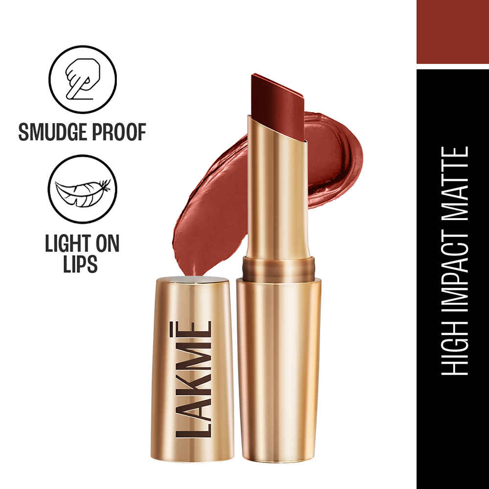 Buy Lakme 9to5 Powerplay Priming Matte Lipstick, Lasts 16hrs, Red Rust, 3.6 gm - Purplle