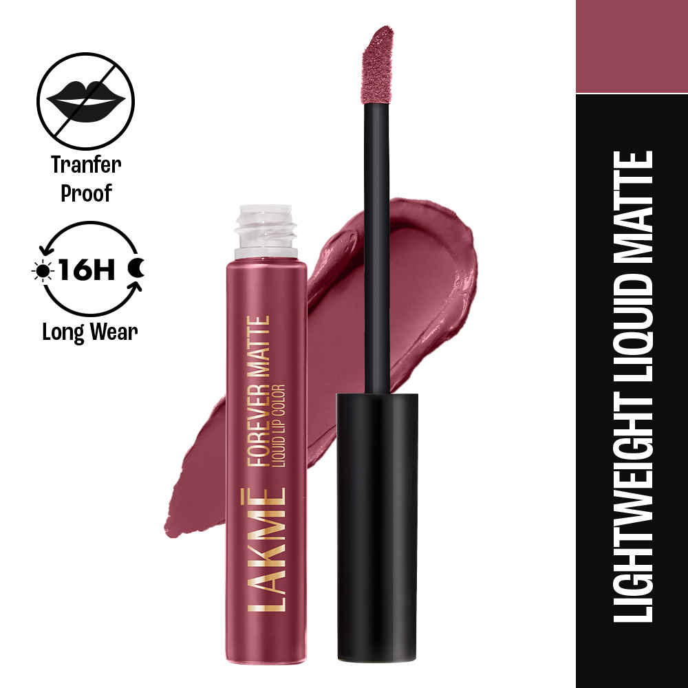 Buy Lakme Forever Matte Liquid Lip, 16hr Lipstick, Lightweight & transferproof - Nude Pink, 5.6 ml - Purplle