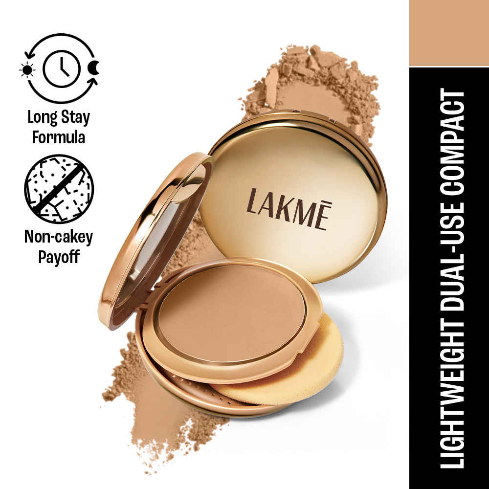 Buy Lakme 9to5 Fashionista Collection Double Duty Dual Finish Compact 20 Nude,9 gm - Purplle