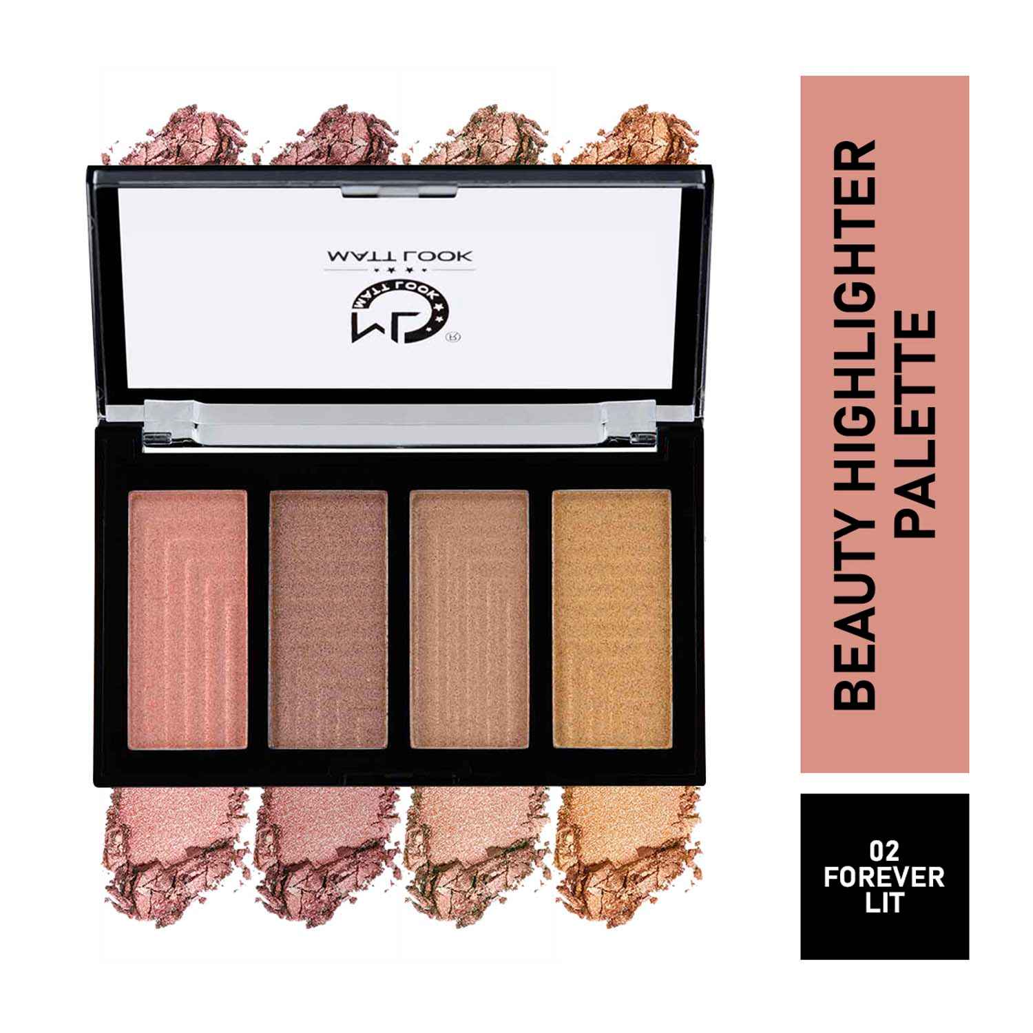Buy Mattlook Beauty Highlighter Palette, Forever Lit (20 gm) - Purplle