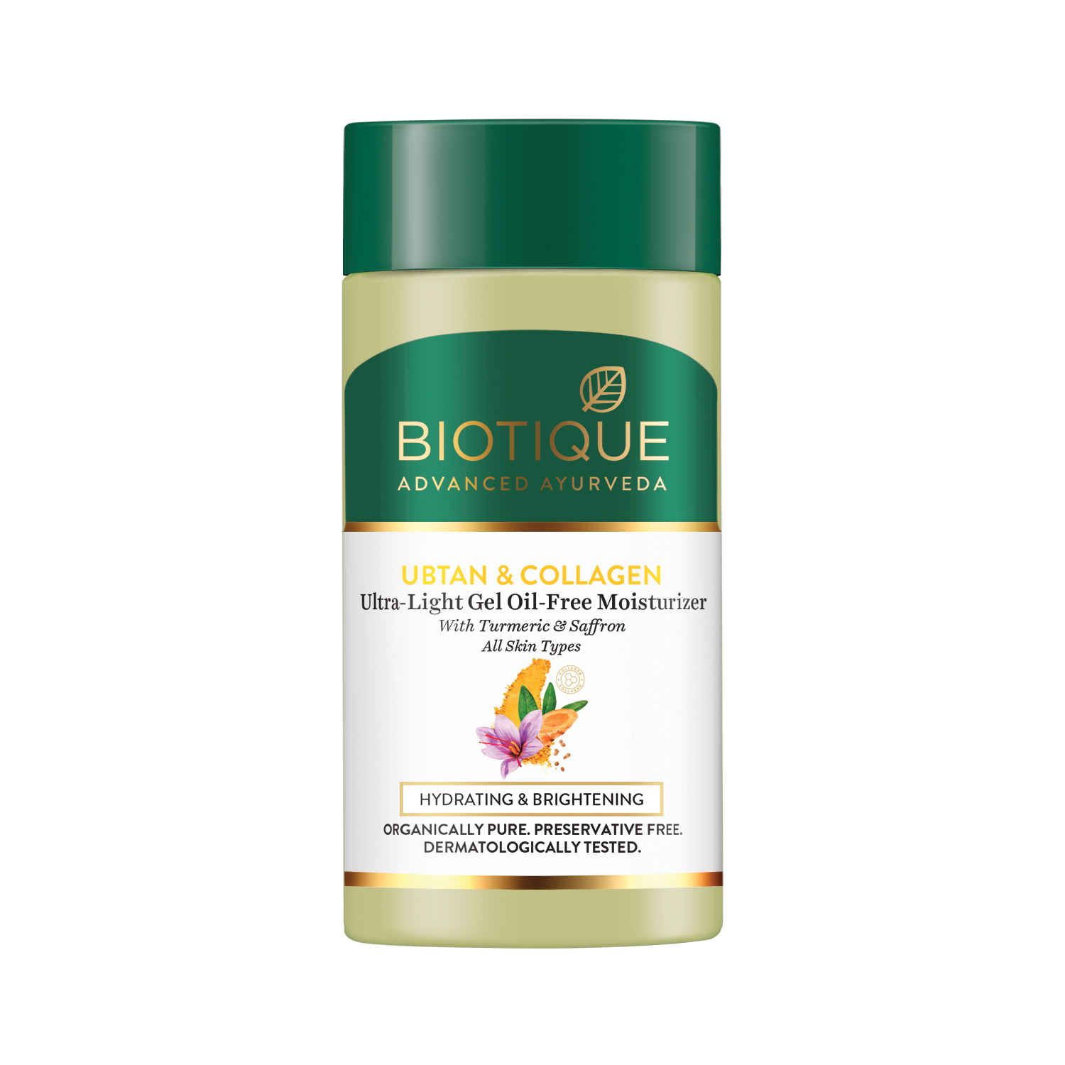 Buy BIOTIQUE UBTAN & COLLAGEN Ultra Light Gel Oil Free Moisturizer 25 ml - Purplle