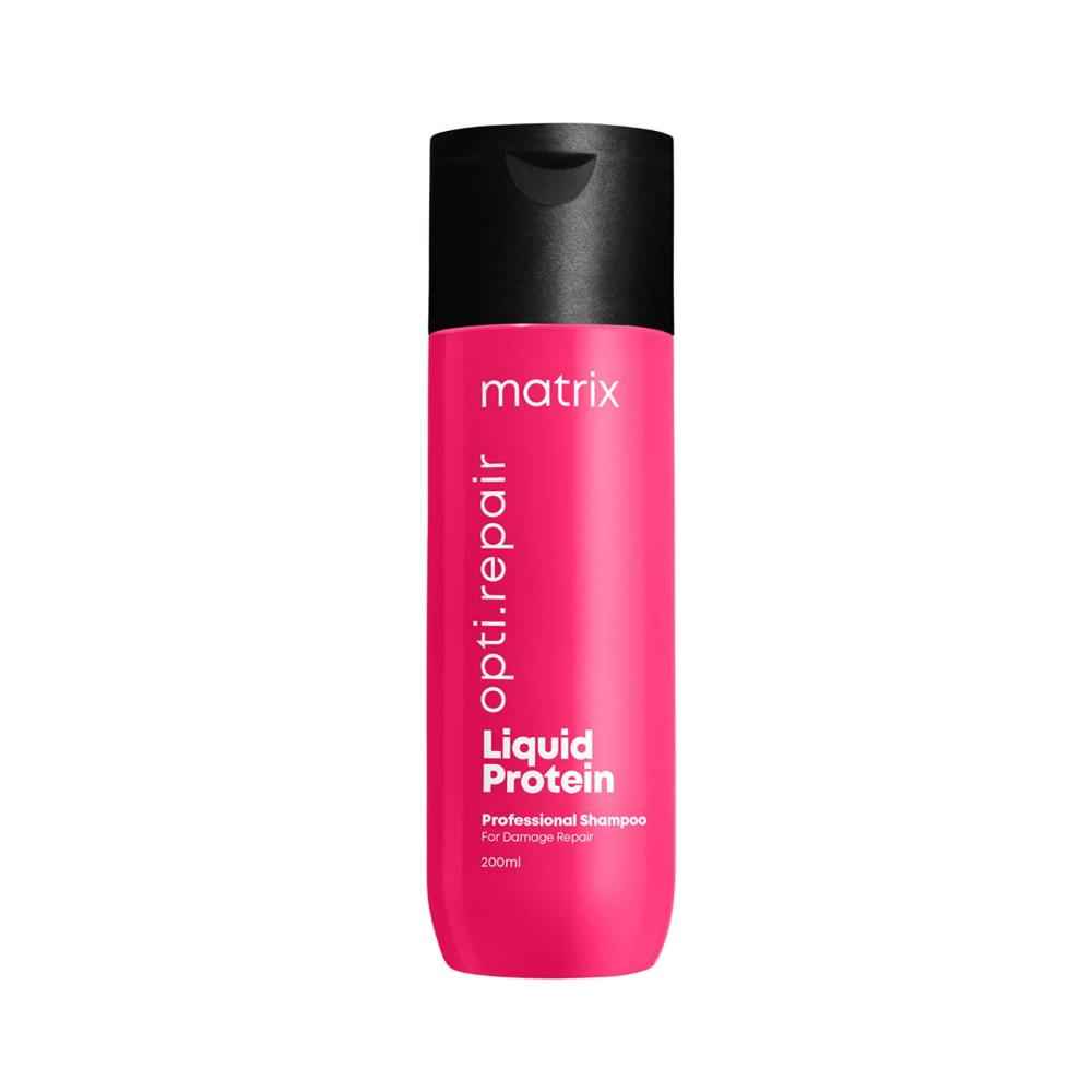 Buy Matrix Opti.Repair Professional Liquid Protein Shampoo for Damaged Hair Repairs Damage from 1st Use Reduced Split Ends, Breakage, Knotting, 200 ml - Purplle