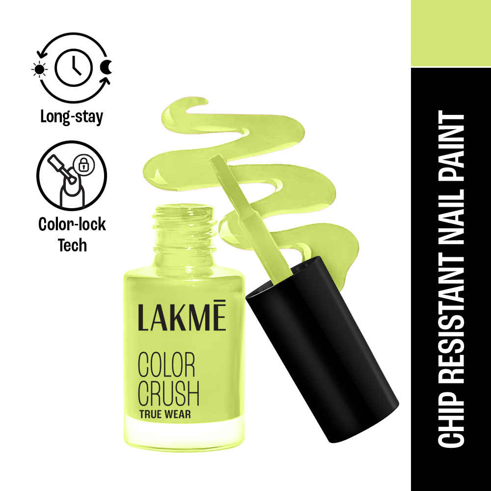 Buy Lakme True Wear Color Crush Nail Polish, Long Lasting & Vibrant Nail Paint, 90, 6ml - Purplle