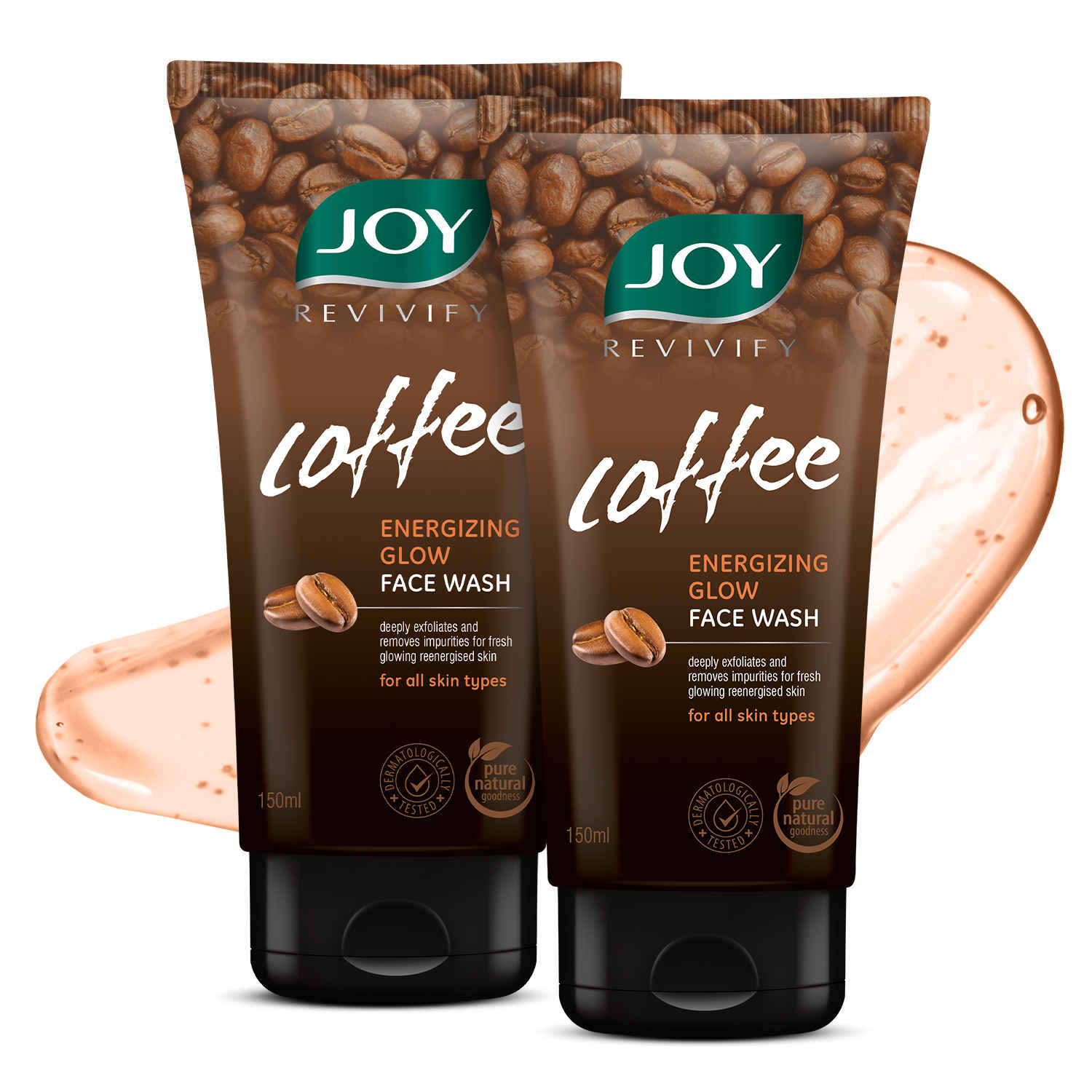 Buy Joy Revivify Energizing Glow Coffee Face Wash (Combo Pack 2X150 ml) - Purplle