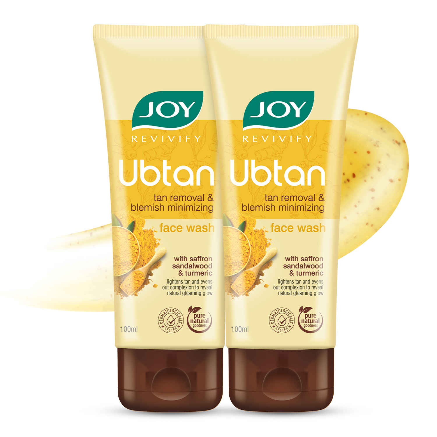 Buy Joy Revivify Tan Removal Ubtan Face Wash (Combo Pack 2X100 ml) - Purplle