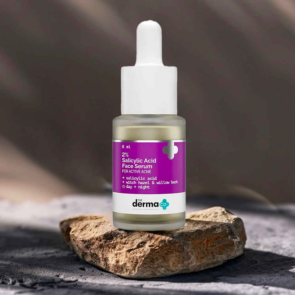 Buy The Derma co. 2% Salicylic Acid Face Serum with Witch Hazel & Willow Bark for Active Acne - 8 ml - Purplle