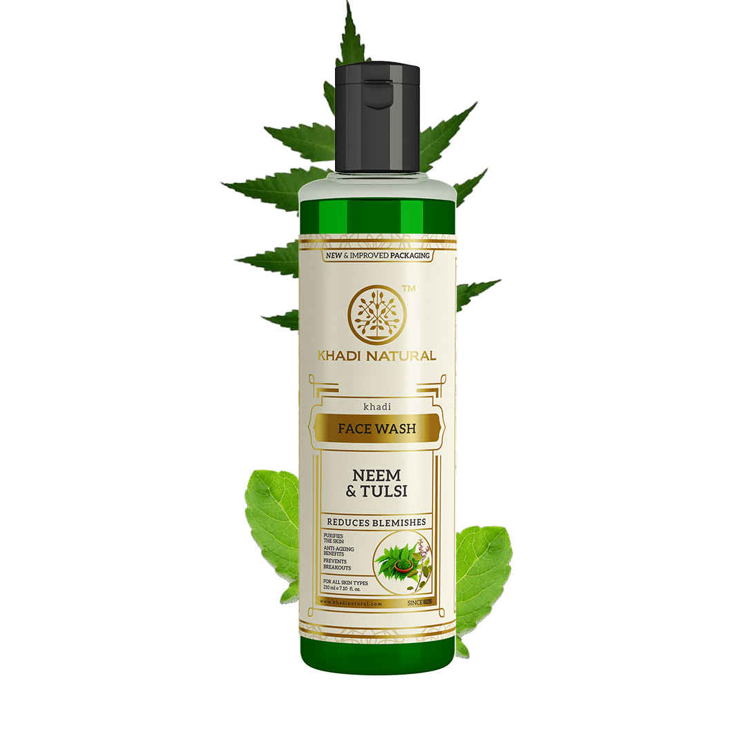 Buy Khadi Natural Neem & Tulsi Herbal Face Wash| Control Excess Oil - (210 ml) - Purplle