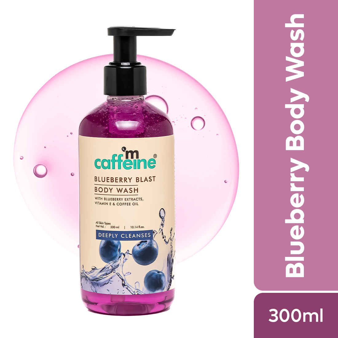 Buy mCaffeine Blueberry Blast Body Wash_300 ml - Purplle