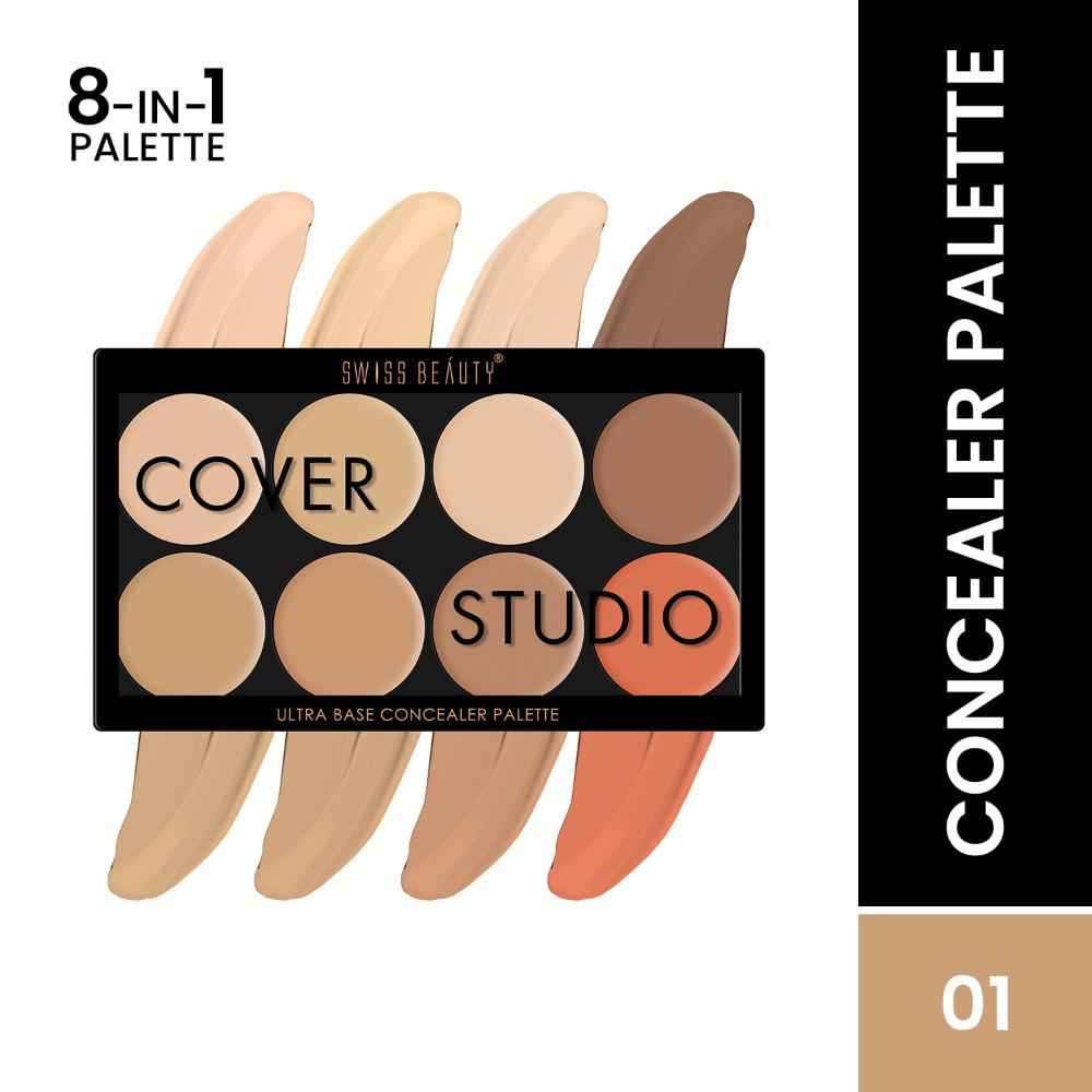 Buy Swiss Beauty Ultra Base Concealer Palette- Multi-01 (19 gm) - Purplle