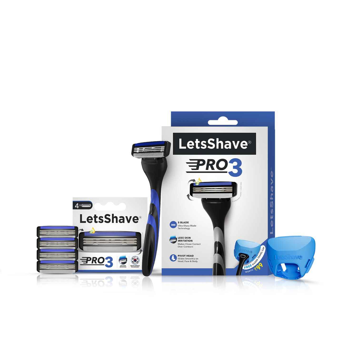 Buy LetsShave Pro 3 Value Set - Pack of 1 - Purplle