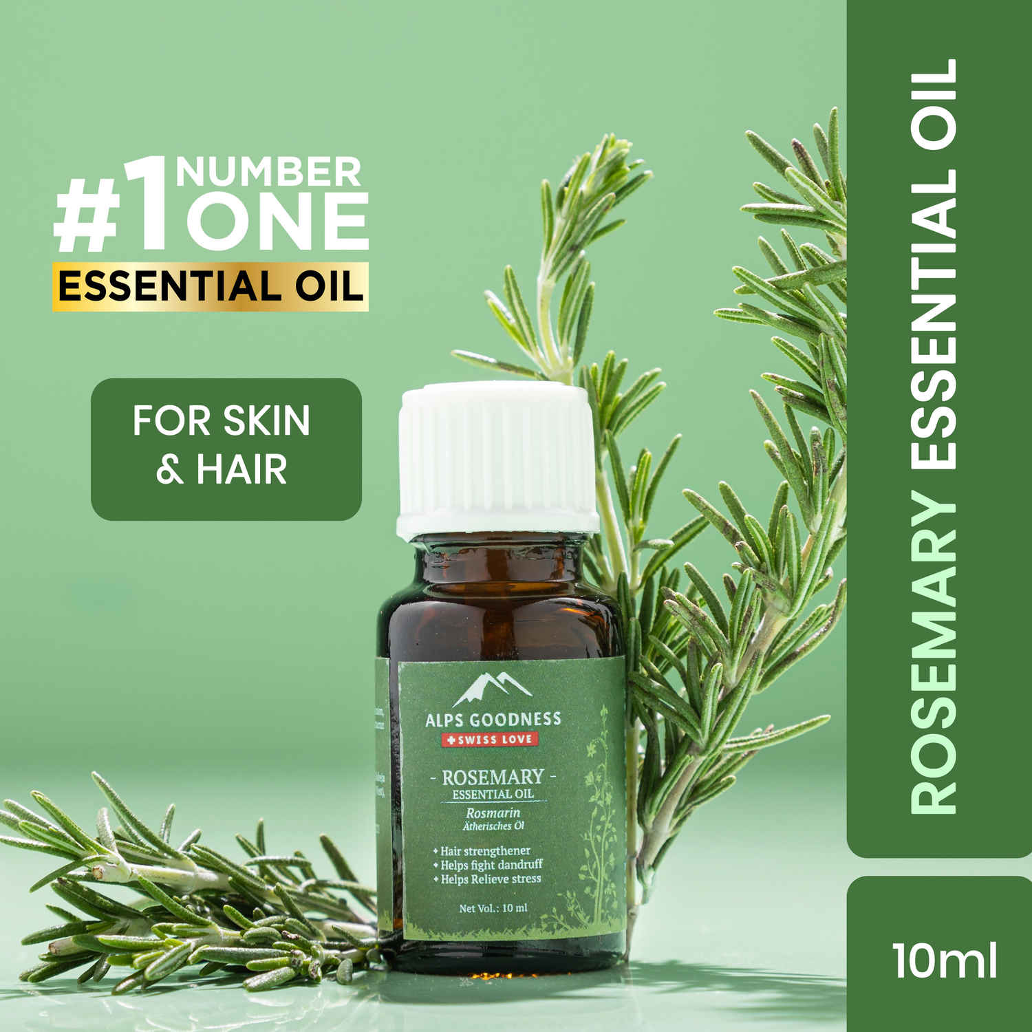 Buy Alps Goodness Pure Essential Oil - Rosemary (10 ml) | Essential oil for Hair & Skin | Paraben Free, Fragnance Free, Mineral Oil Free | Healthy Hair Growth | Fights Acne - Purplle