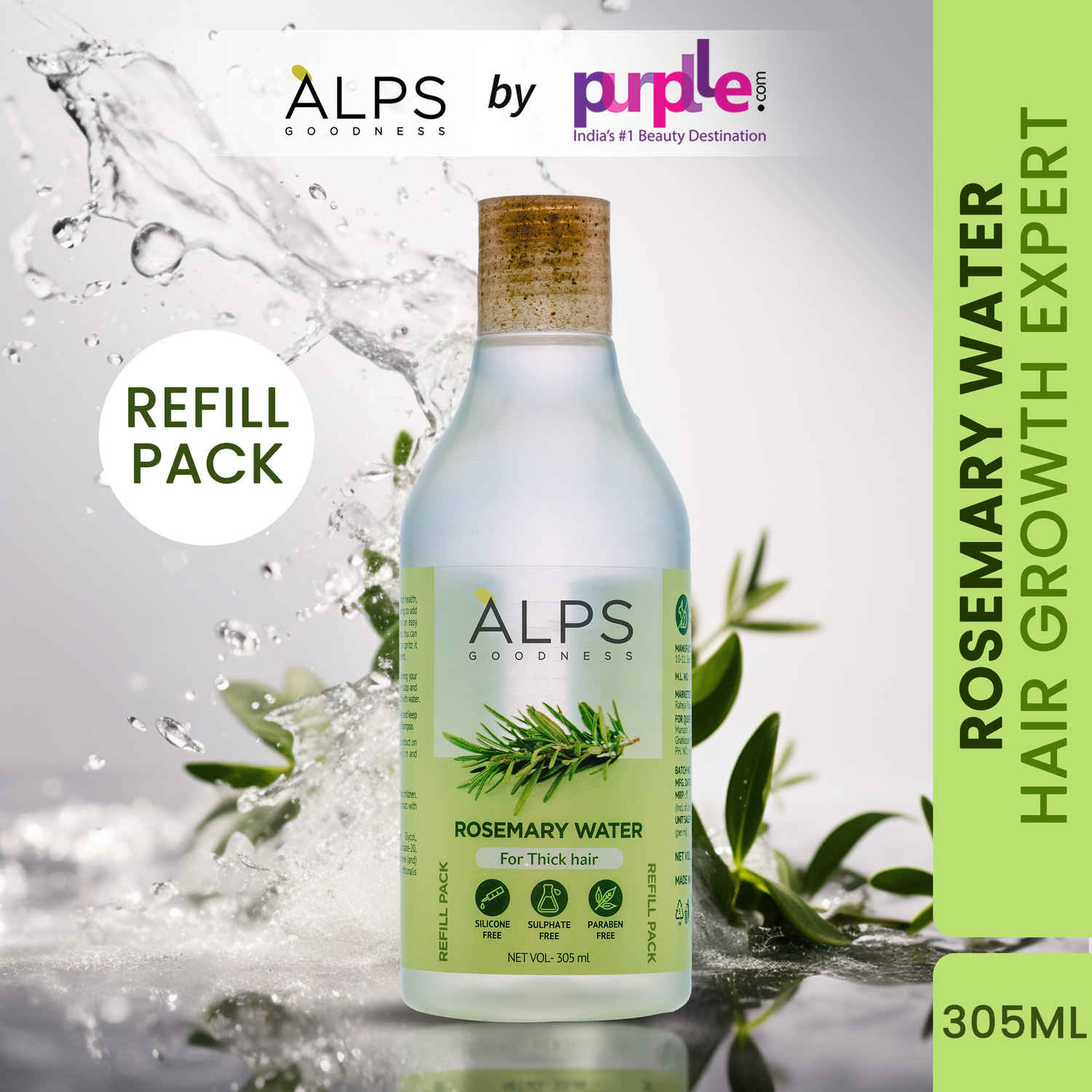 Buy Alps Goodness Rosemary Water (305ml) | Rosemary water for hair | Hair Spray for Hair Growth - Purplle