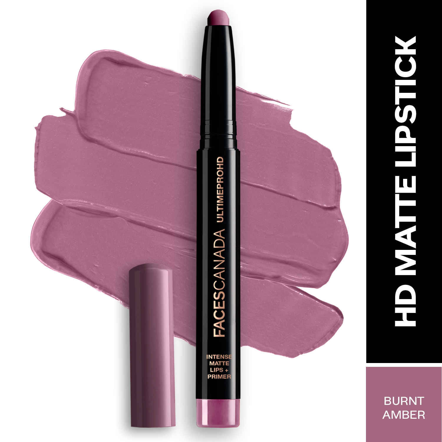 Buy FACES CANADA Ultime Pro HD Intense Matte Lipstick + Primer - Burnt Amber, 1.4 gm | 9HR Long Stay | Feather-Light Comfort | Intense Color | Smooth Glide - Purplle