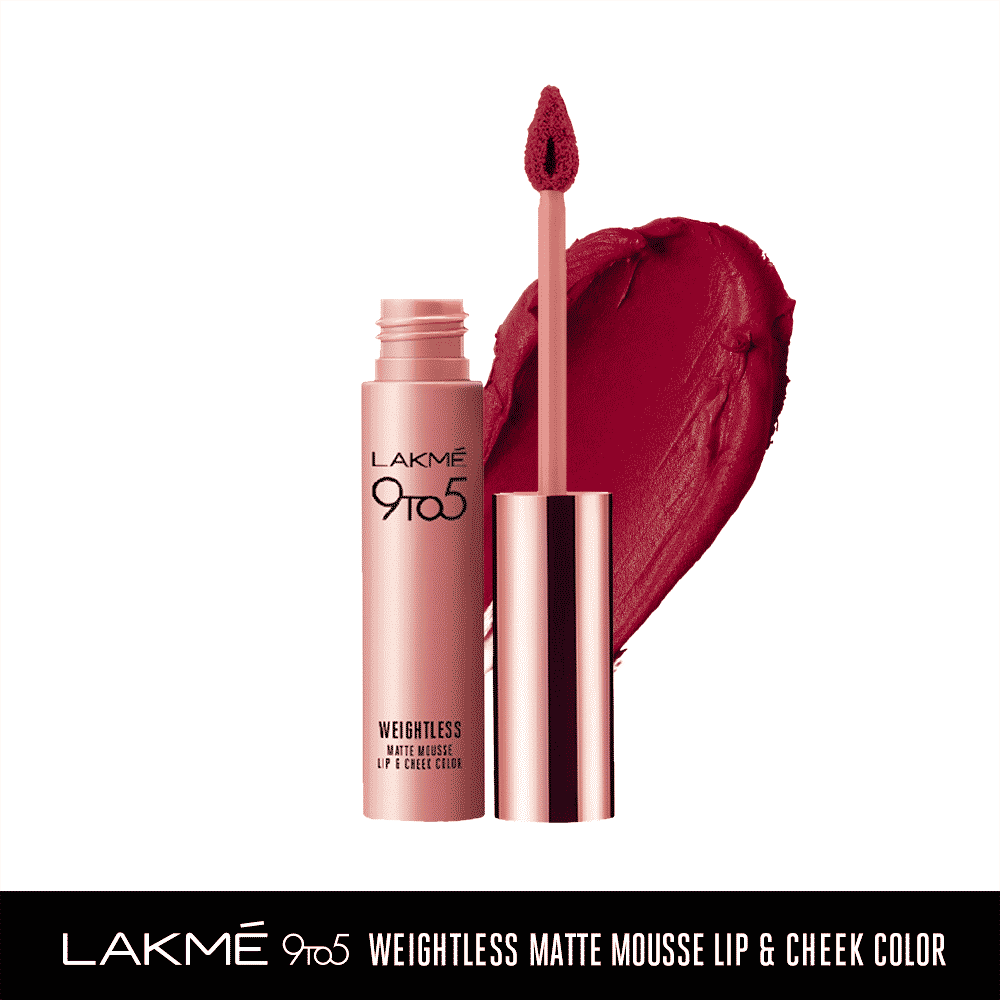 Buy Lakme 9 To 5 Weightless Matte Mousse Lip & Cheek Color - Rosy Plum (9 gm) - Purplle