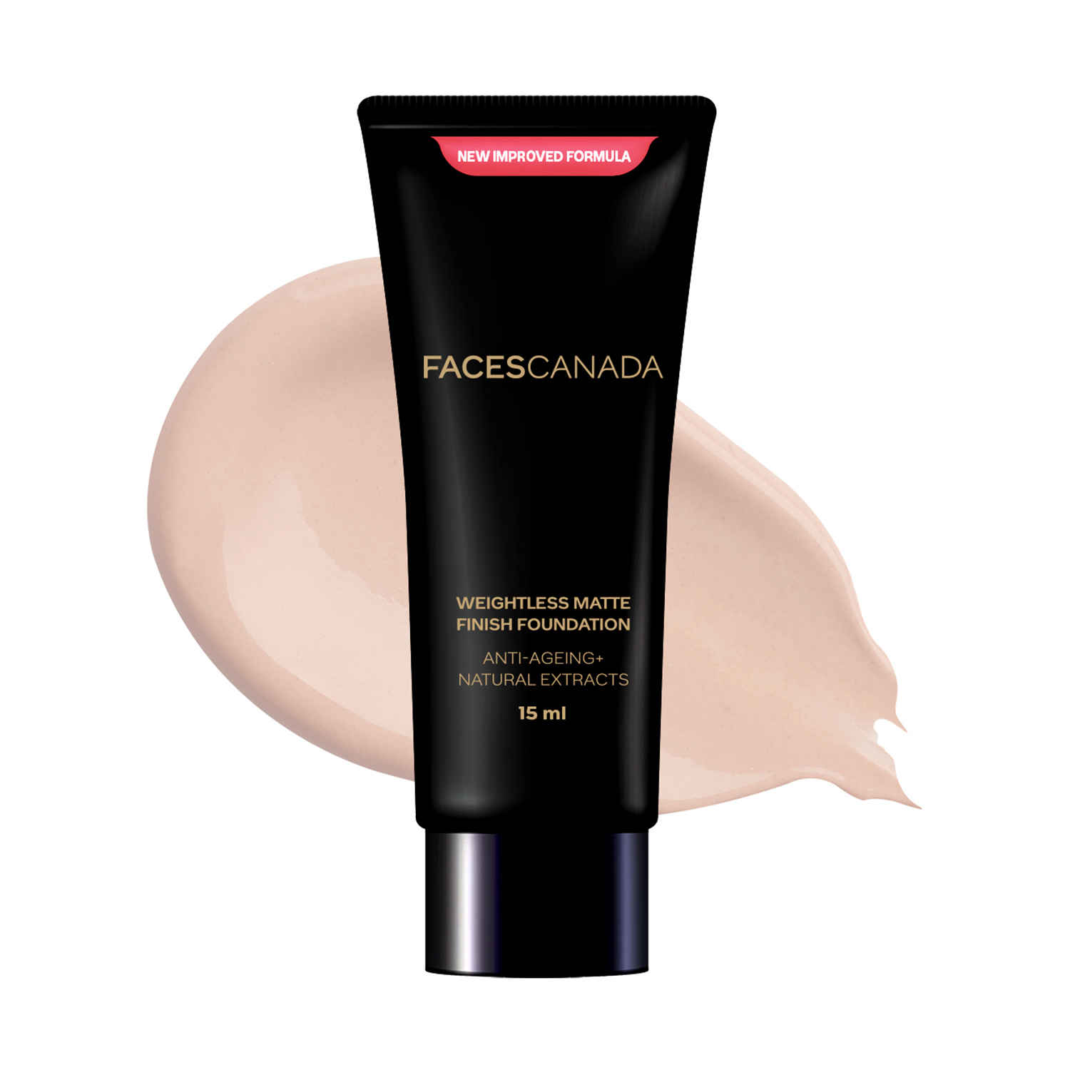 Buy FACES CANADA Weightless Matte Finish Foundation Rose Ivory 01 15 ml I Anti-ageing I Non-clog Pores I Lightweight I Olive Seed Oil I Grape Extract I Shea Butter I Cruelty-free I Paraben-free - Purplle