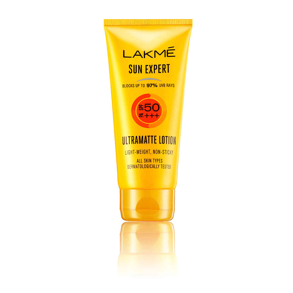 Buy Lakme Sun Expert Super Matte Lotion Sunscreen SPF 50 PA+++ with Niacinamide & Vit C | Broad spectrum UVA/B protection | Blue light protection | No White Cast | for all dry, normal skin| 50 ml - Purplle