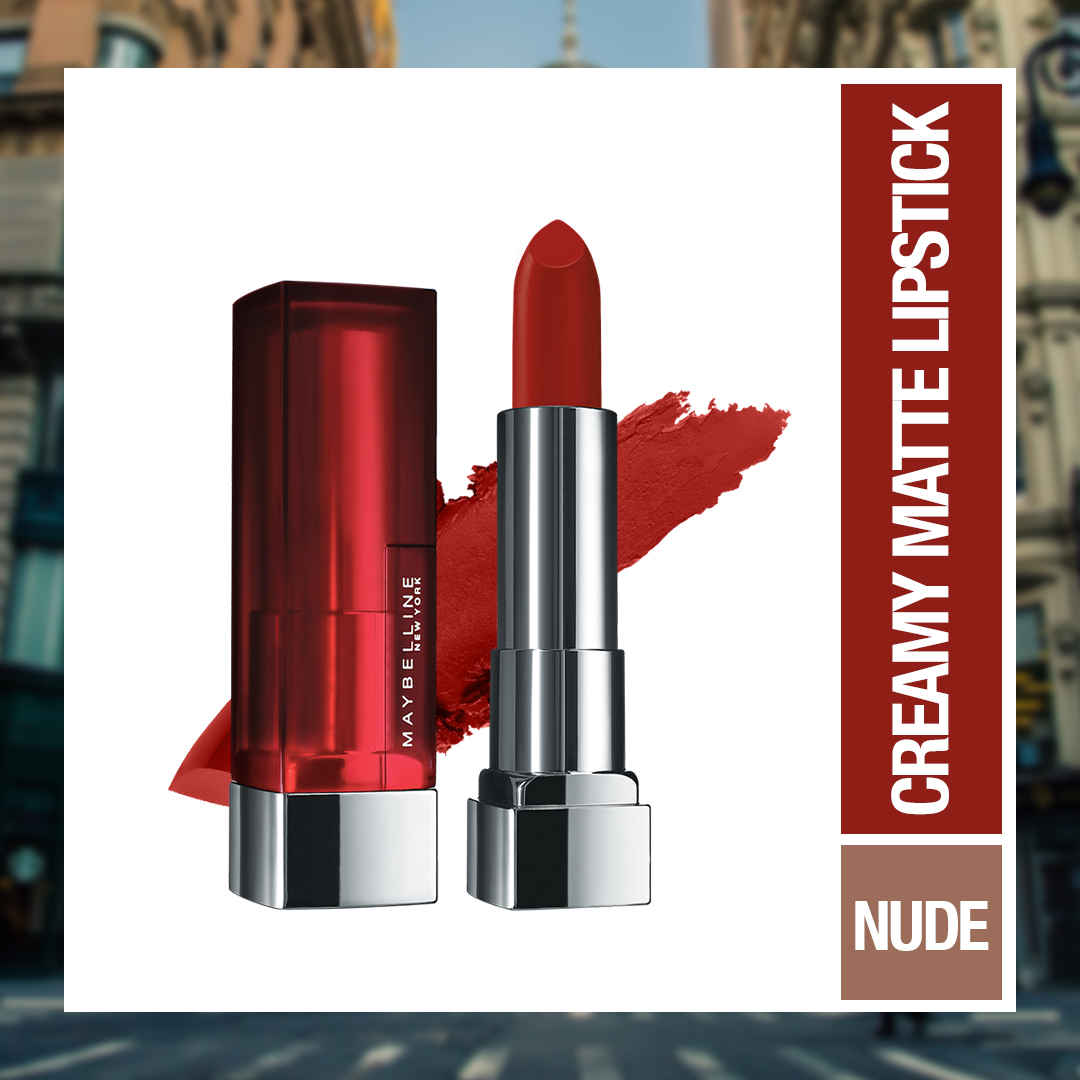 Buy Maybelline New York Color Sensational Creamy Matte Lipstick, 677 Noho Amber (3.9 gm) - Purplle