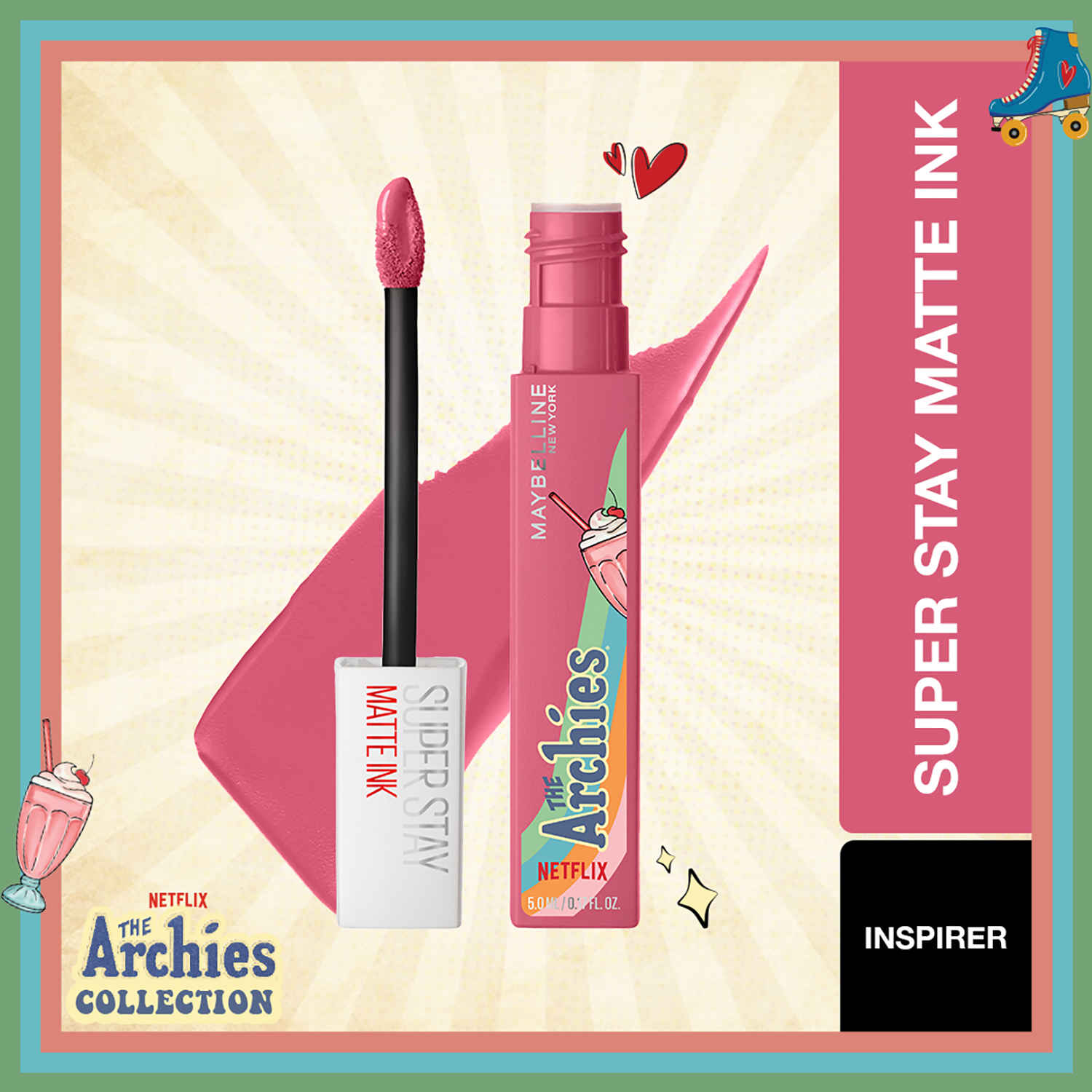 Buy Maybelline NY SuperStay Matte Ink Lipstick, The Archies Collection, Inspirer, 5 ml - Purplle