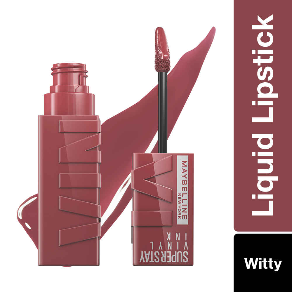 Buy Maybelline Superstay Vinyl Ink Liquid Lipstick, Witty | High Shine That Lasts for 16 HRs | Enriched With Vitamin E & Aloe 4.2 ml - Purplle