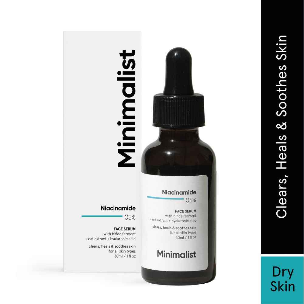Buy Minimalist 5% Niacinamide Face Serum With bifida ferment +oat extract + hyaluronic acid, clears, heals & soothes skin, 30 ml - Purplle