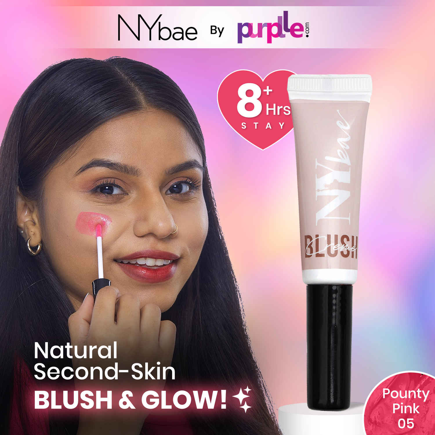 Buy NY Bae Creme Blush - Pouty Pink 05 (10g) | Dewy Pink Blush | Lip & Cheek Tint | Liquid Blush | Intense Pi gment | Korean Glow - Purplle